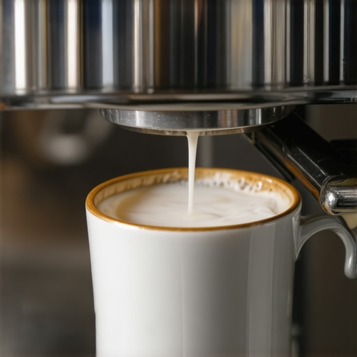 Barista steaming milk with fine microfoam, demonstrating expert control