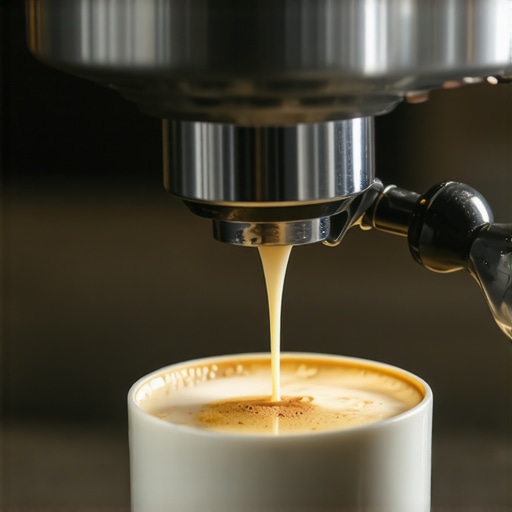 Barista using precision-controlled steam wand creating glossy microfoam in a professional coffee shop