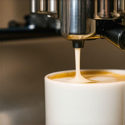 Barista steaming milk with a professional machine creating smooth microfoam