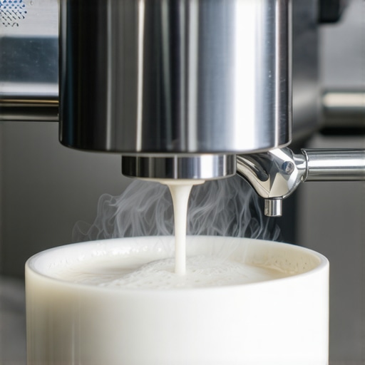 Barista steaming milk with a professional steam wand creating microfoam