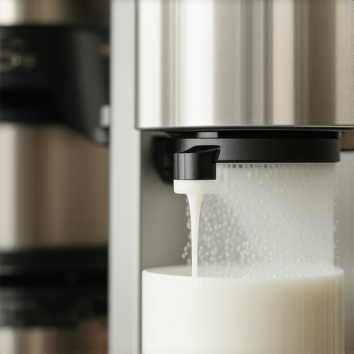Close-up of a barista cleaning a milk steamer and frother to ensure optimal performance.