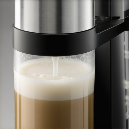 A well-maintained milk frother with a clean steam wand, emphasizing proper equipment care.