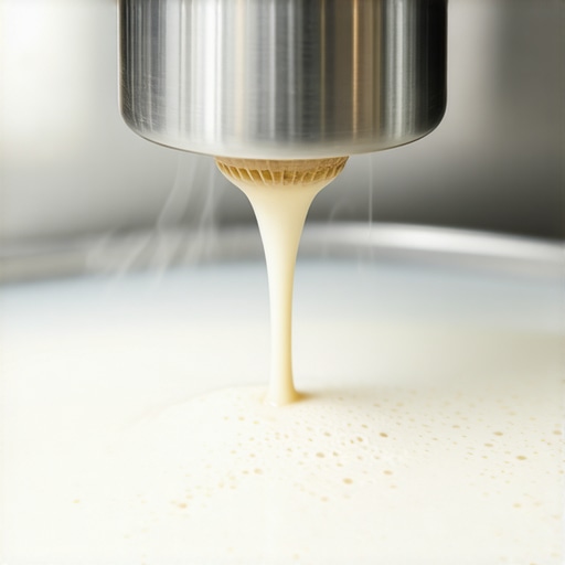 Barista steam wand creating silky microfoam in oat milk