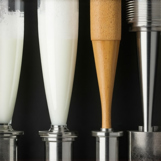 A clean and organized professional milk frothing setup with advanced tools and accurate temperature measurement devices.