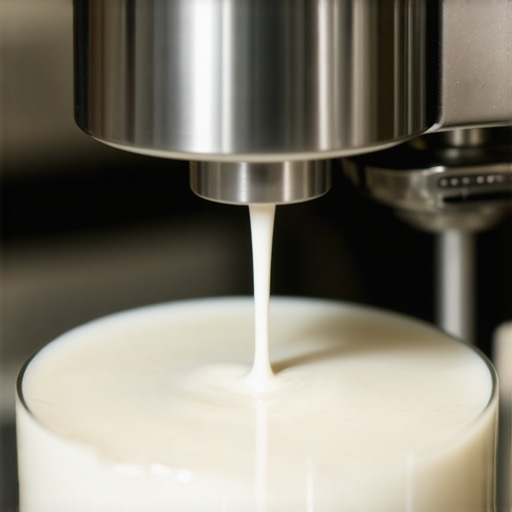 Barista creating microfoam with professional steamer wand